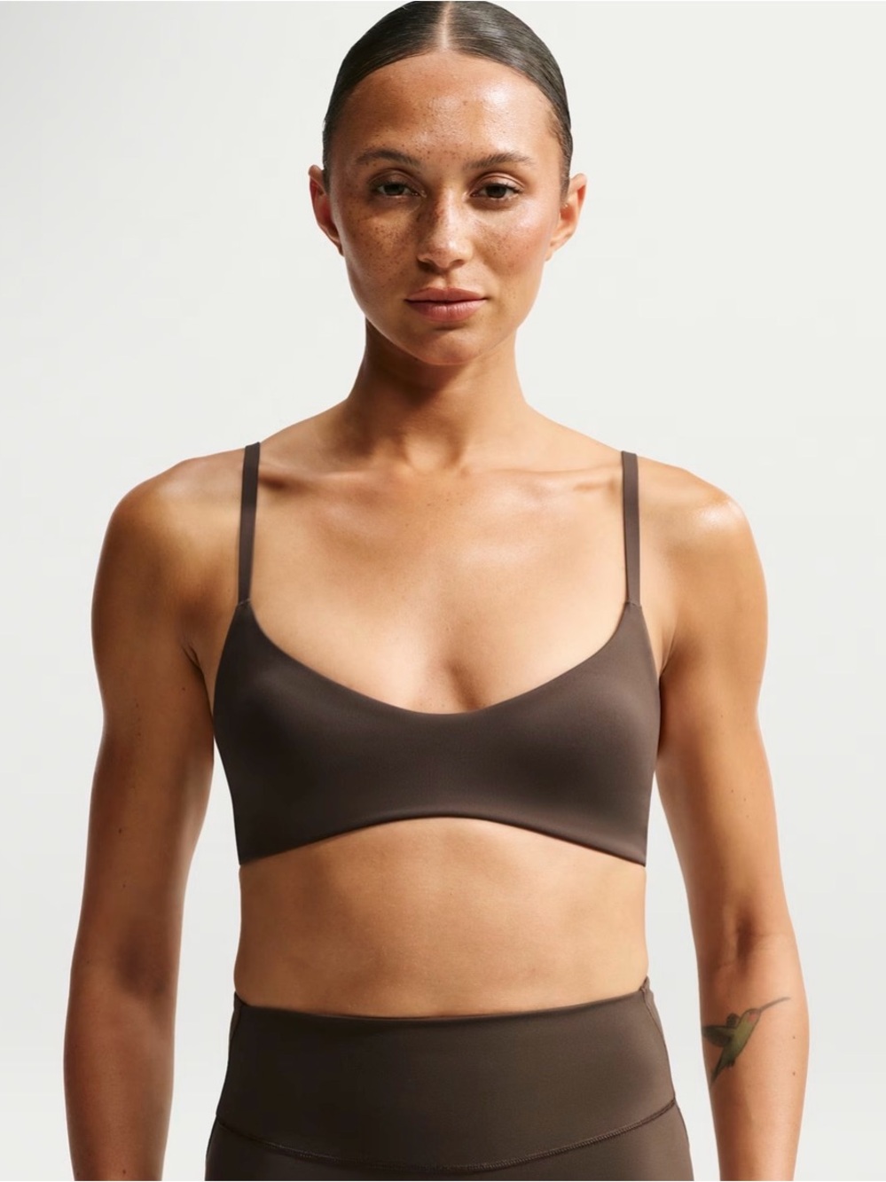 Nike SKIMS Matte Micro Scoop Bra in Dark Sepia Small New with Tags